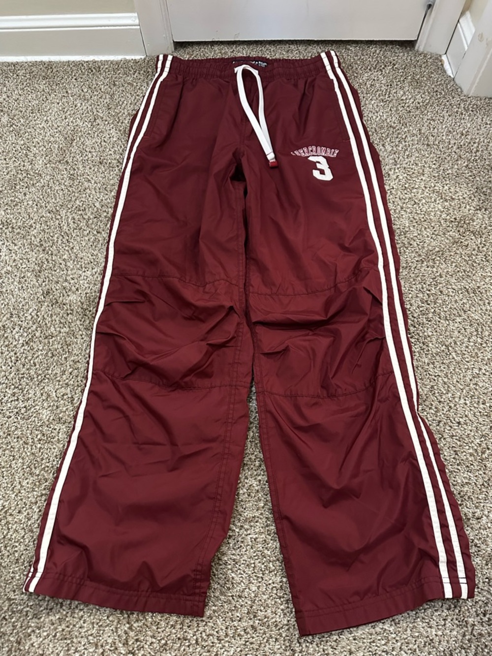 Abercrombie Maroon Vintage Track Pants